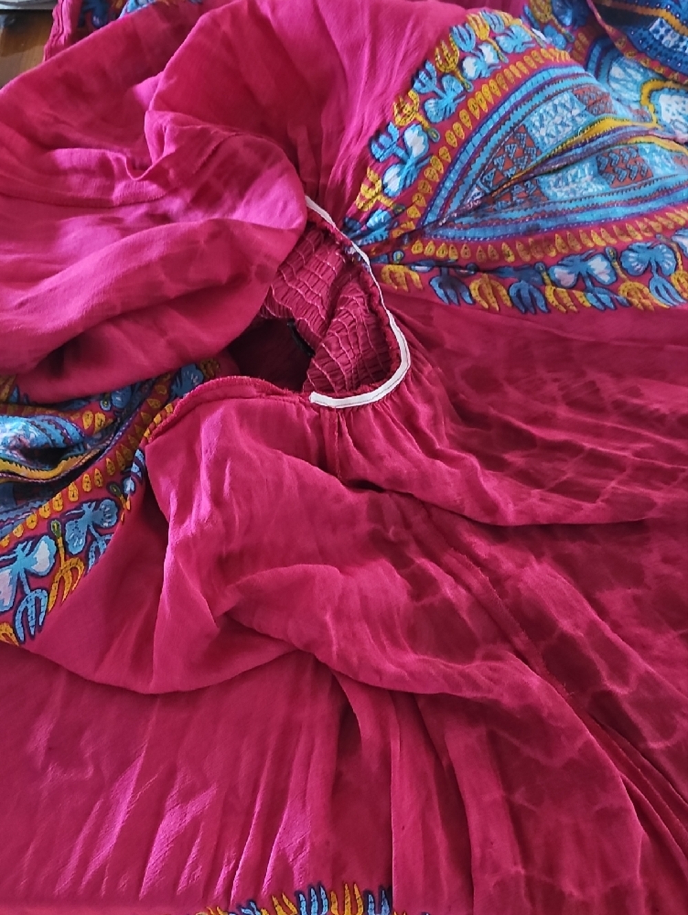 V-Neck Bohemian Handkerchief Hem Dress - Picture 7 of 9